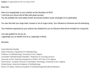 Congratulations Mr Secretary, ISOO
